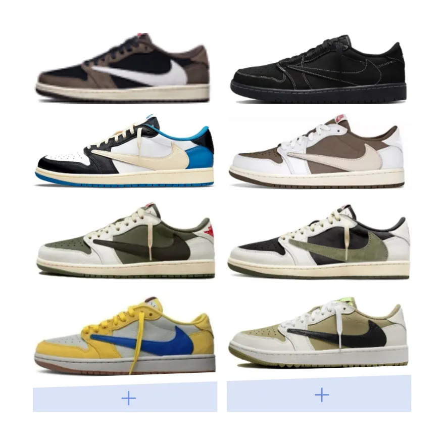 Nike Air Jordan 1 Low Multi Color Casual Sneakers