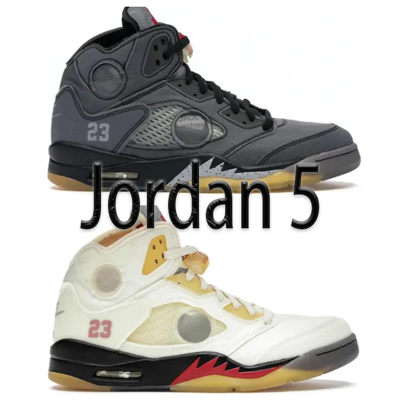 Air Jordan 5 Grey White High Top Sneakers