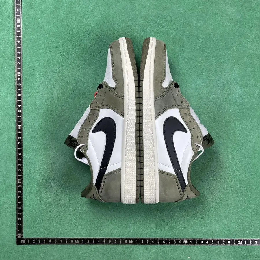 Nike Air Jordan 1 White Olive High Top Sneakers