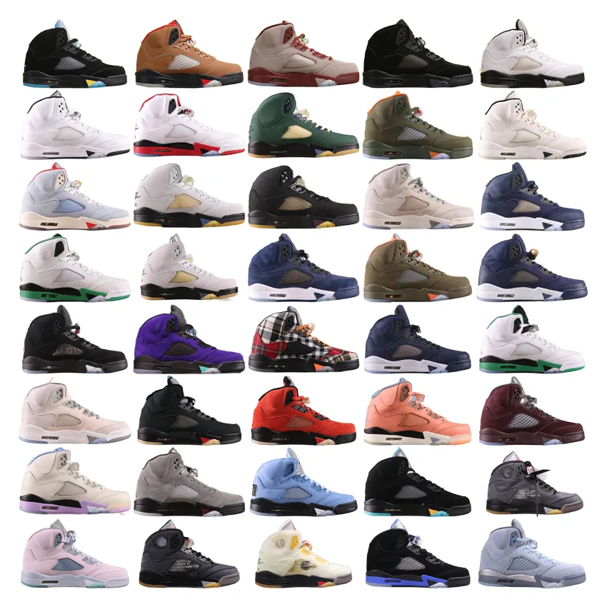 Air Jordan 5 Multi Color High Top Sneakers