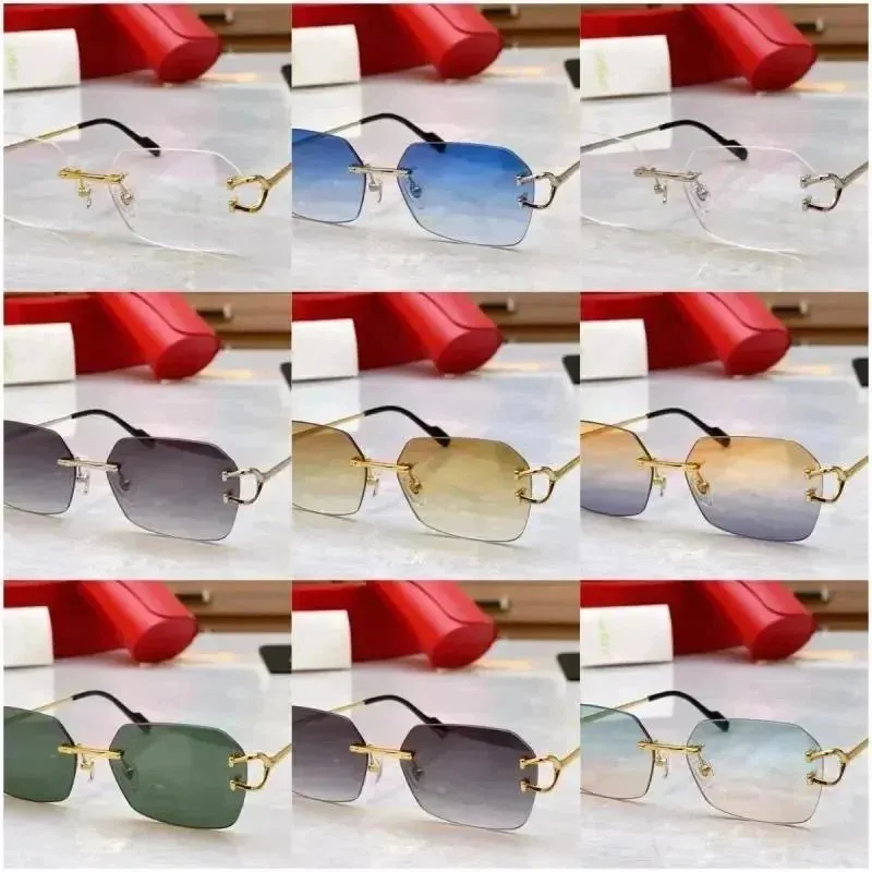 Metal Frame Gradient Lens Sunglasses Fashionable Style
