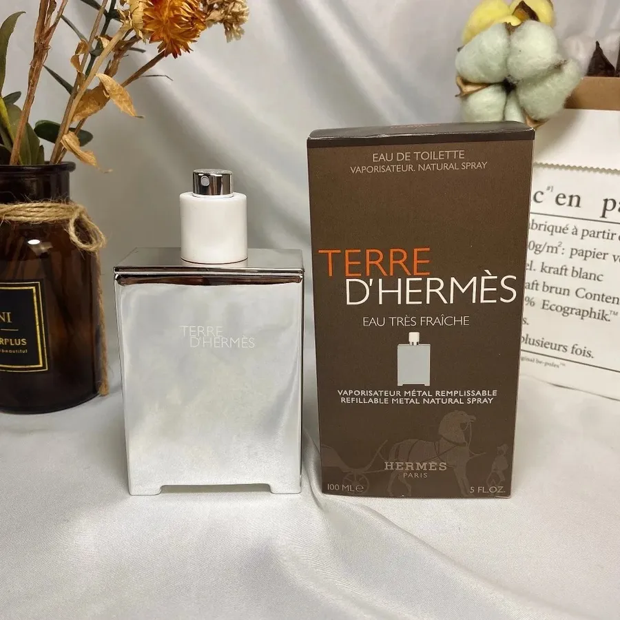 Hermes Terre D'Hermes Eau Tres Fraiche Silver Perfume Bottle