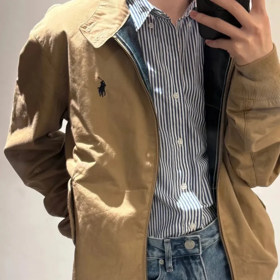 Polo Ralph Lauren Khaki Zippered Casual Jacket