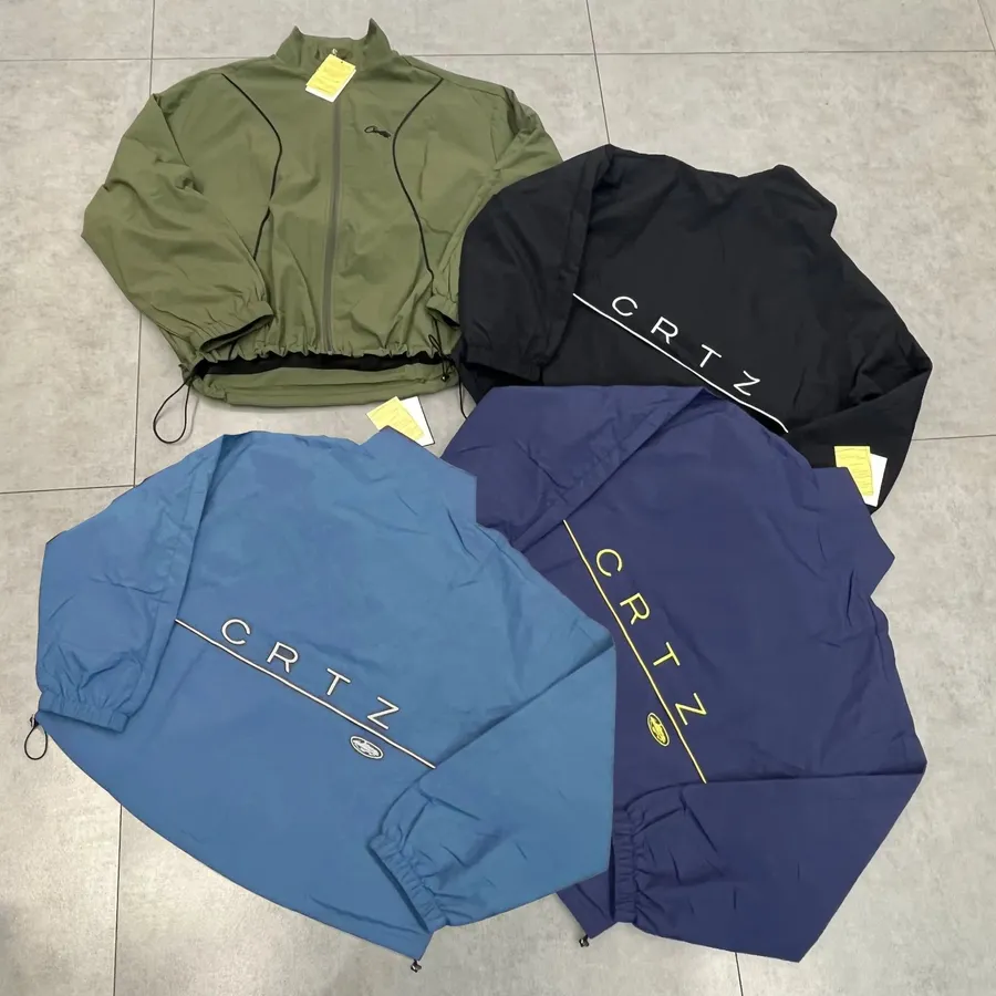 Crtz Windbreaker Jacket Green Blue Black Navy Sporty