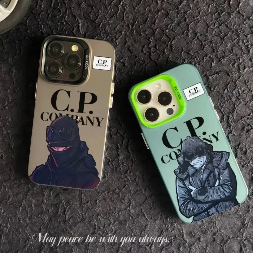 C.P. Company Phone Case Gray Green Graphic Design
