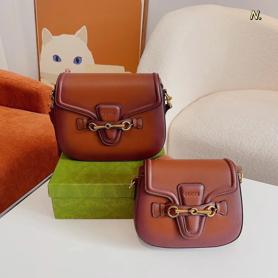 Gucci Horsebit Brown Leather Crossbody Bag