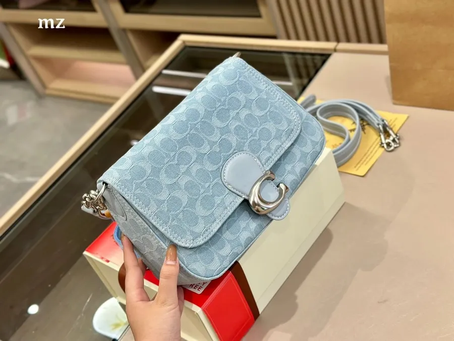 Coach Signature Light Blue Crossbody Bag