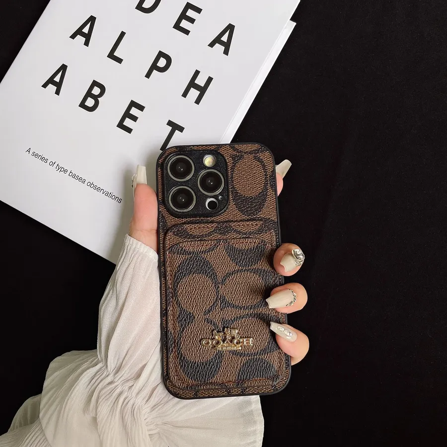 Coach Phone Case Brown Monogram Fashionable