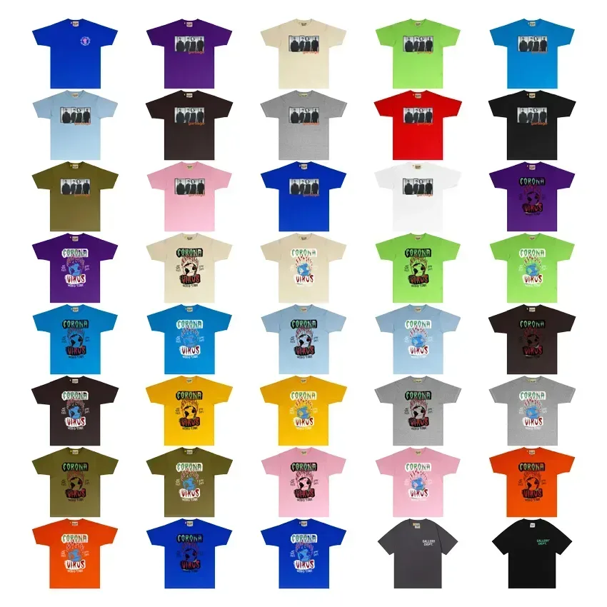 Corona Virus T-Shirt Multi-Color Graphic Print Casual Tee