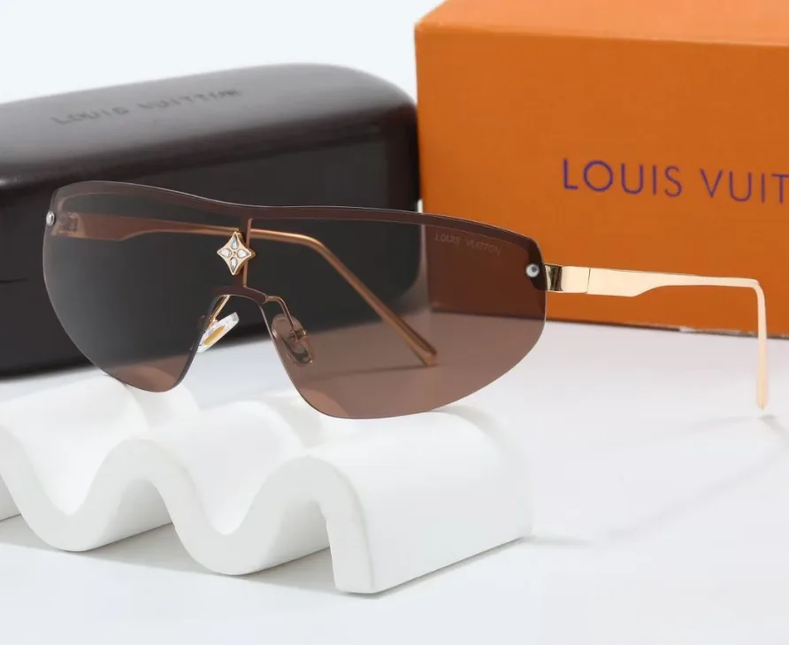 Louis Vuitton Shield Brown Fashion Sunglasses
