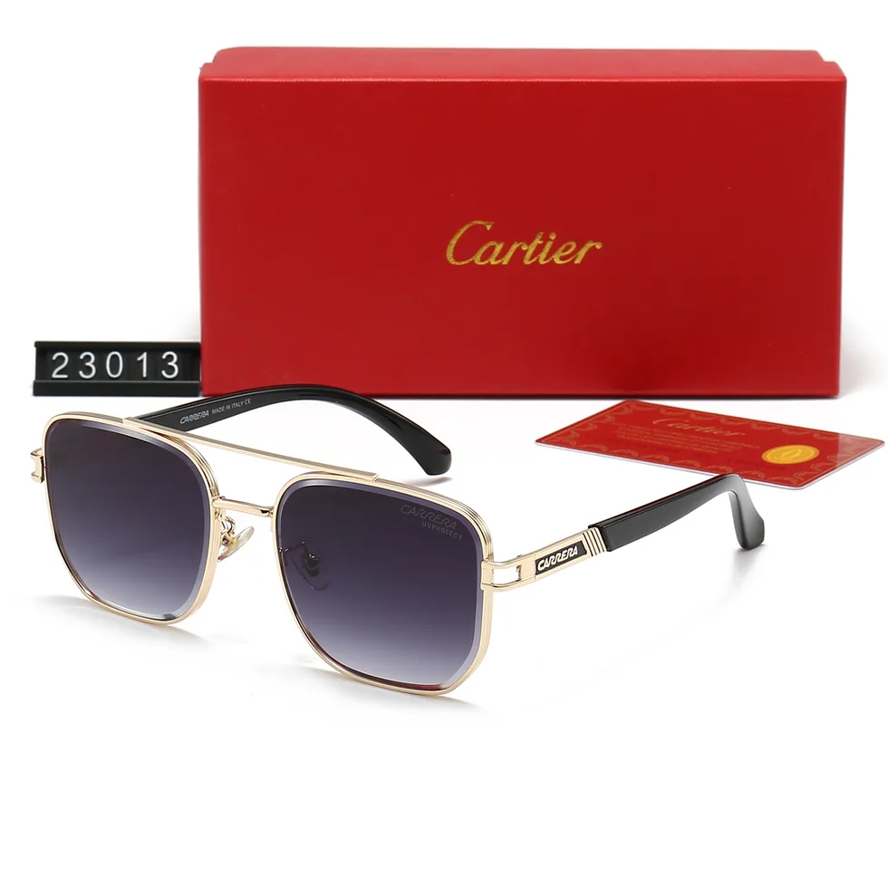 Carrera 23013 Black Gold Aviator Sunglasses