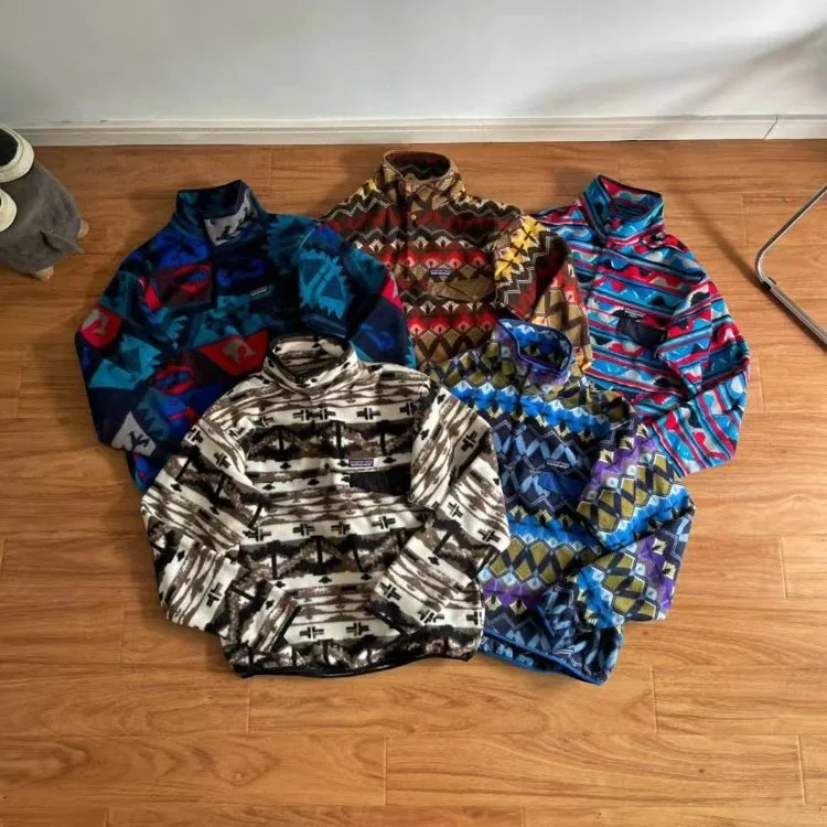 Kavu Fleece Jacket Multicolor Patterned Outdoor Wear