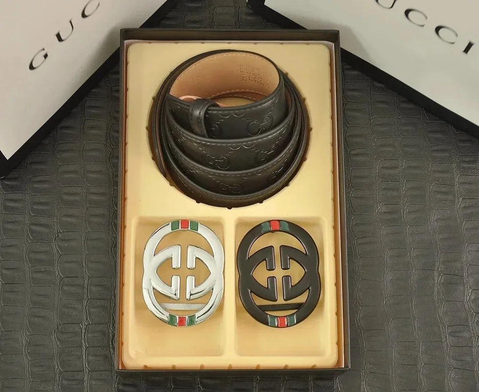 Gucci Leather Belt Black Classic Design